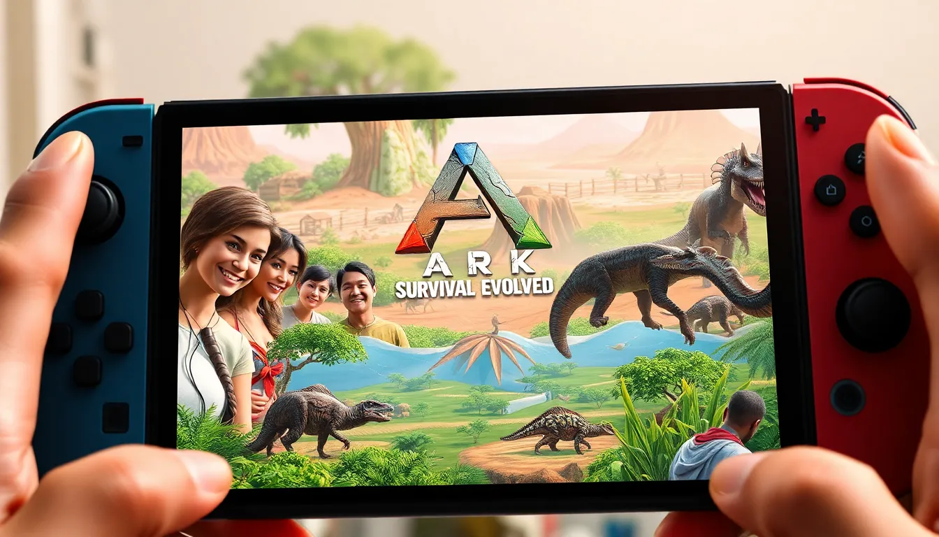 diverse players engaged with the vibrant world of Ark Survival Evolved.